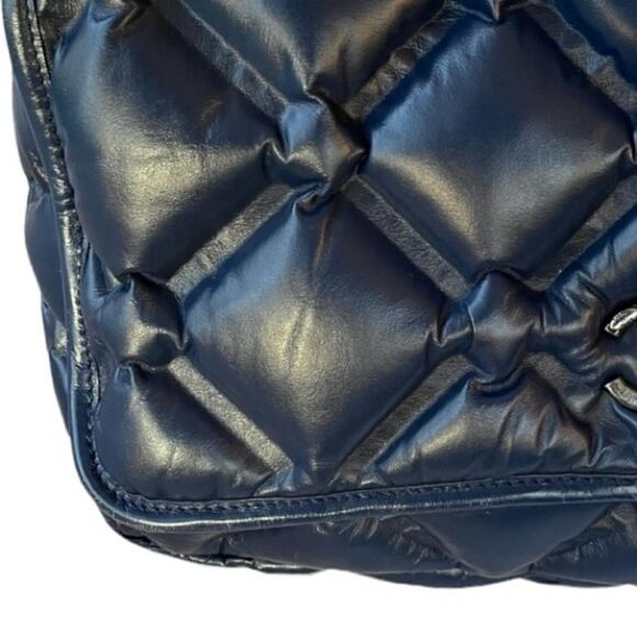 Chanel Chesterfield Large Quilted Lambskin Handbag Blue - Picture 11 of 14